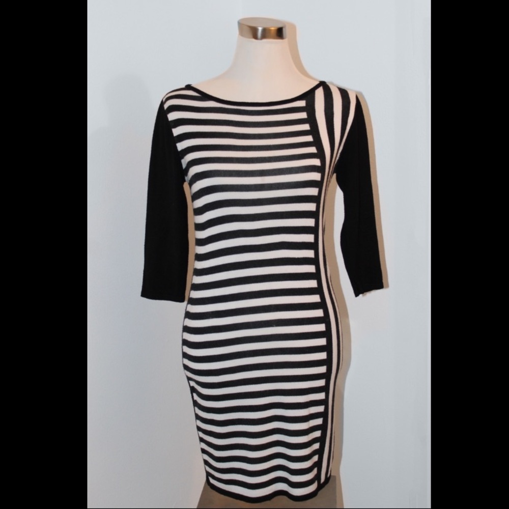 Lipstick Black & White Stripped Dress